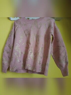 Pink and Gold Loft Sweater